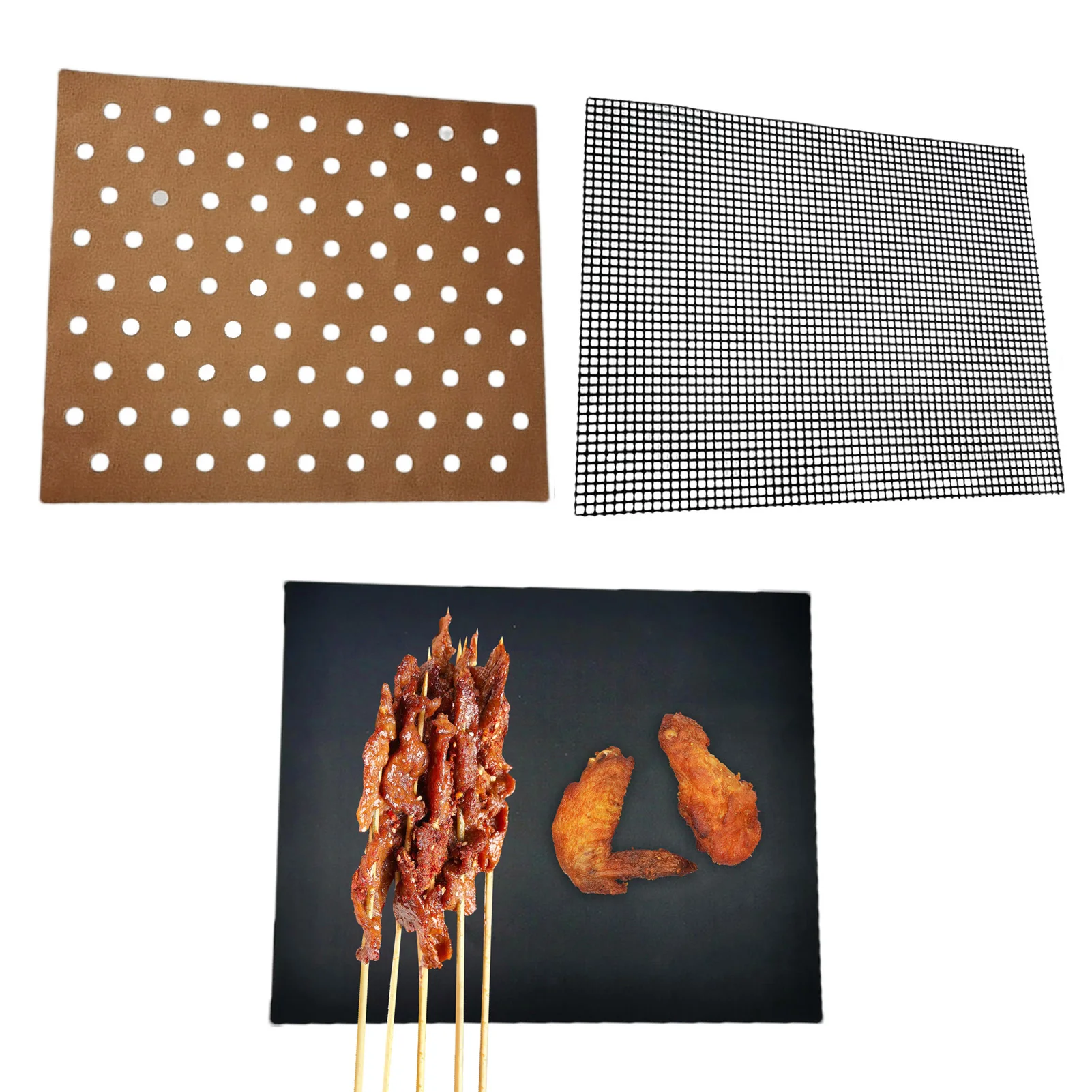 3pcs BBQ Grill Mat Non-stick Grill Sheets Baking Mats Grill And Baking Pads Grilling Accessories For Electric Gases Charcoal
3pcs BBQ Grill Mat Non-stick Grill Sheets Baking Mats Grill And Baking Pads Grilling Accessories For Electric Gases Charcoal
