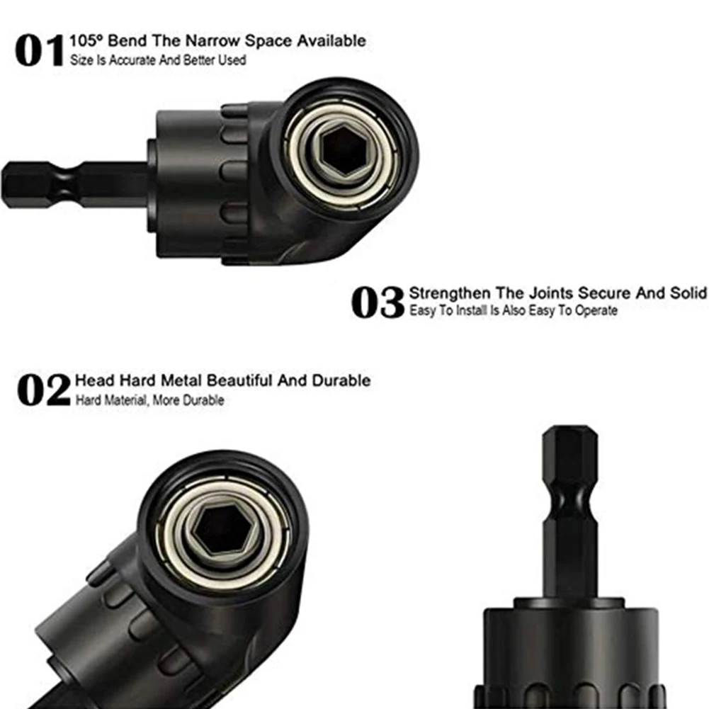 Drill Extension 105° Right Angle Impact Socket Adapter Light Weight 1/4\" Hexagonal Shank 4 In1 360° Rotatable
Drill Extension 105° Right Angle Impact Socket Adapter Light Weight 1/4\" Hexagonal Shank 4 In1 360° Rotatable