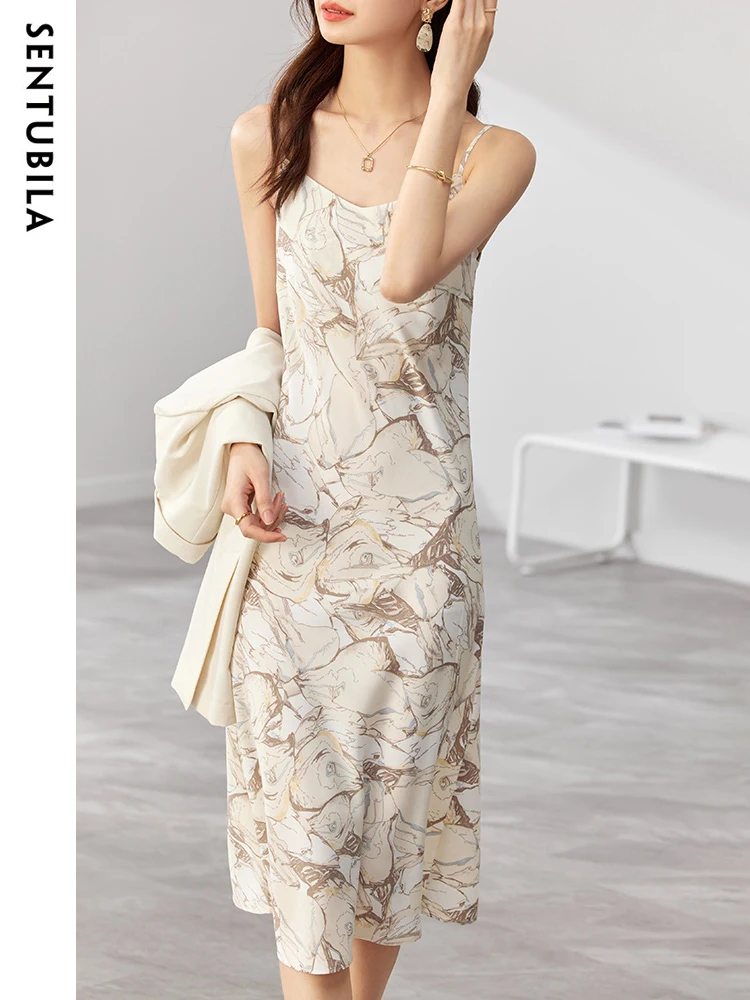 Sentubila Elegant Printing Dress for Women 2023 Summer Fashion V-Neck Sleeveless Strap Dress Midi Vintage Loose Lady Dress
Sentubila Elegant Printing Dress for Women 2023 Summer Fashion V-Neck Sleeveless Strap Dress Midi Vintage Loose Lady Dress