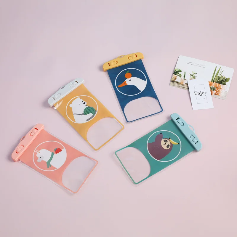 1Pcs Mobile Phone Waterproof Bag Touchscreen Special Sealing Case For Swimming Takeout Rider PVC Material Cute Cartoon Pattern
1Pcs Mobile Phone Waterproof Bag Touchscreen Special Sealing Case For Swimming Takeout Rider PVC Material Cute Cartoon Pattern