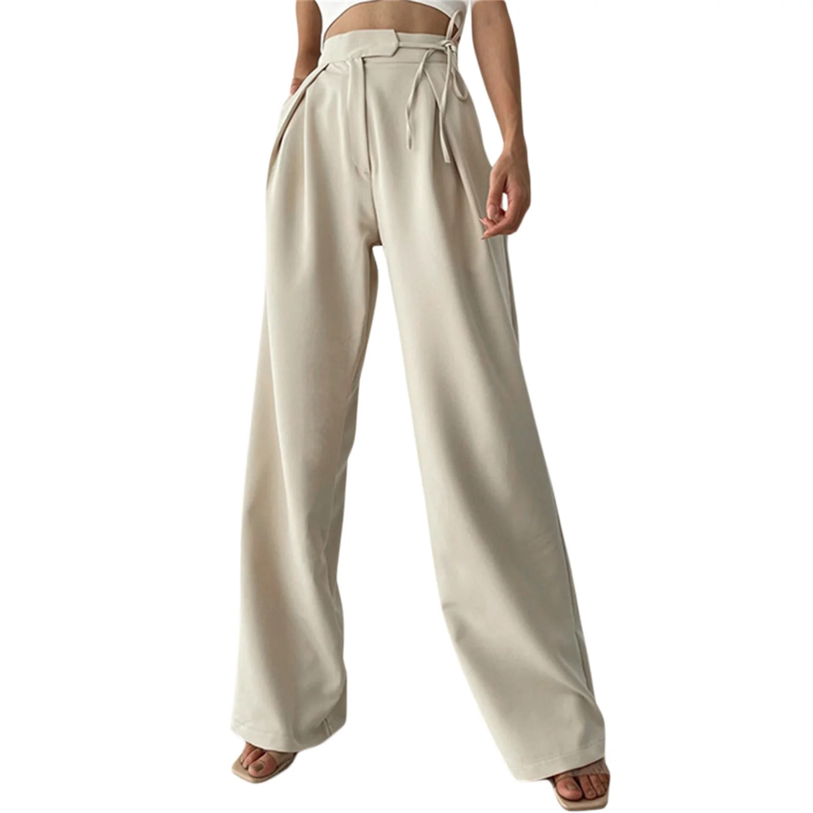 Women Fashion Wide Leg Pants Vintage High Waist Loose Lacing Long Trousers Streetwear Ladies Elegant Casual Pants
Women Fashion Wide Leg Pants Vintage High Waist Loose Lacing Long Trousers Streetwear Ladies Elegant Casual Pants