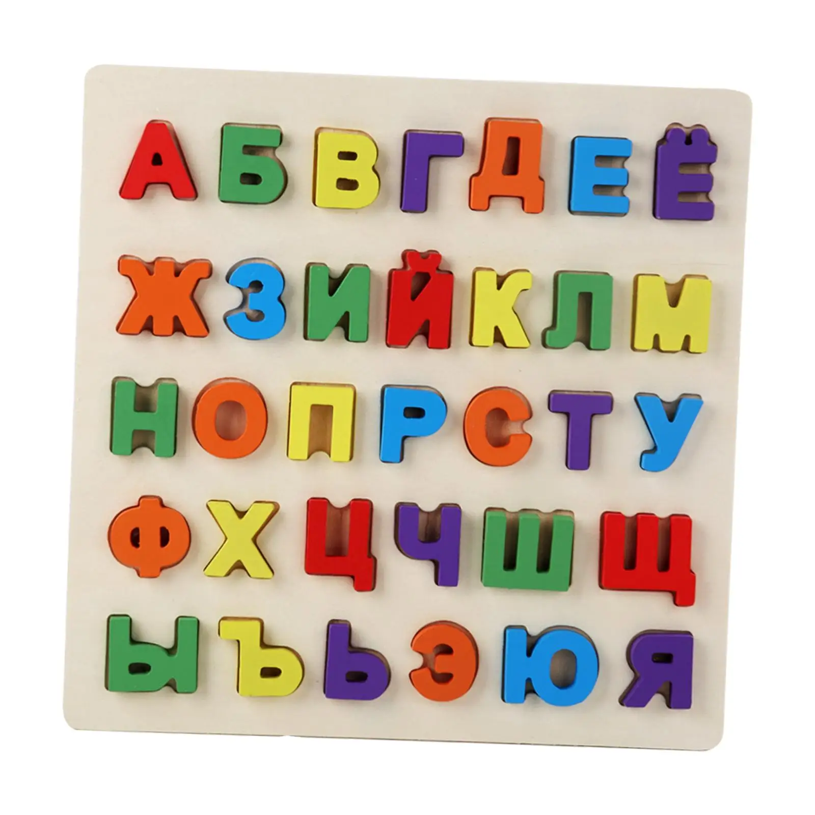 

Russian Alphabet Jigsaw Words Development Colorful Preschool Toy Montessori for Games Christmas Present Best Gifts Children Kids