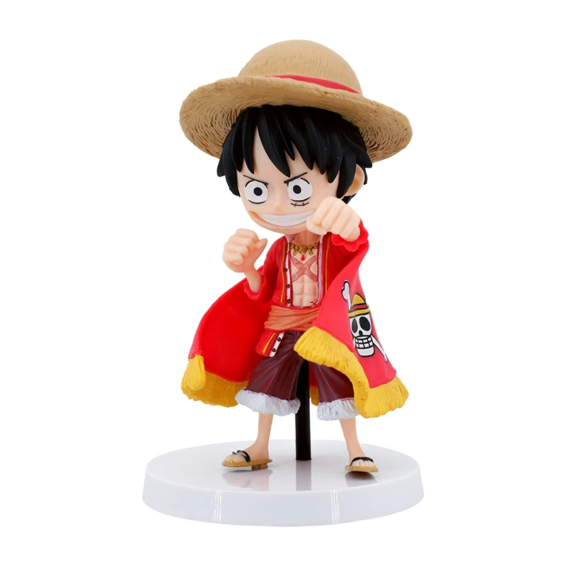 

14cm One Piece Anime Q version Monkey D Luffy Action Figurine Pvc Statue Model Doll Decoration Collection Gift