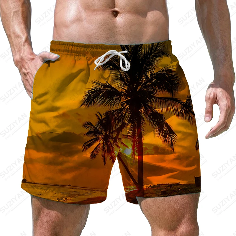 Summer new men's beach shorts, coconut trees on the seaside 3D printed men's shorts, casual vacation style fashion men's shorts
Summer new men's beach shorts, coconut trees on the seaside 3D printed men's shorts, casual vacation style fashion men's shorts