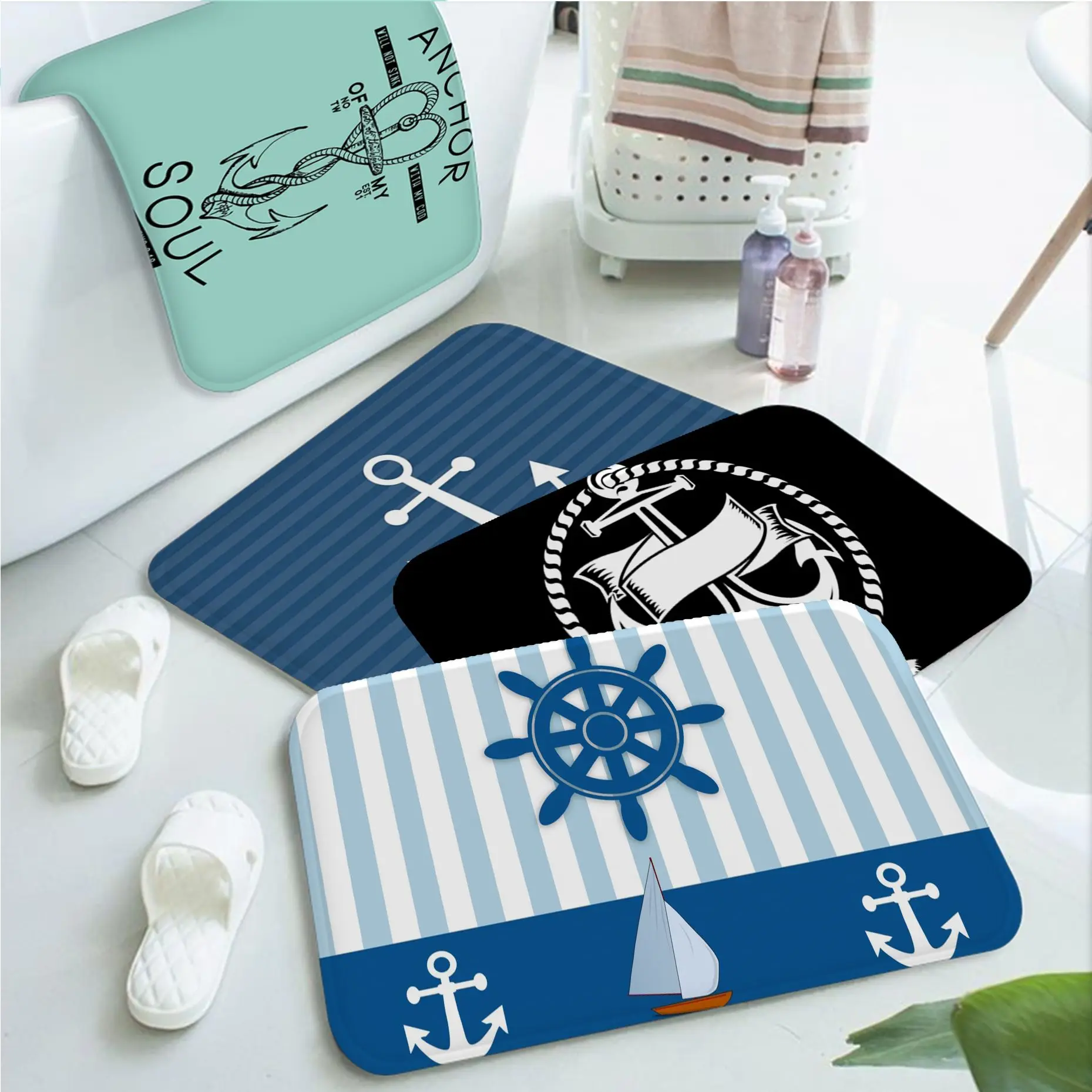 Boat Anchor Floor Mat Nordic Style Home Doormat Bathroom-Toilet Mats Bedroom Bedside Area Rugs
Boat Anchor Floor Mat Nordic Style Home Doormat Bathroom-Toilet Mats Bedroom Bedside Area Rugs