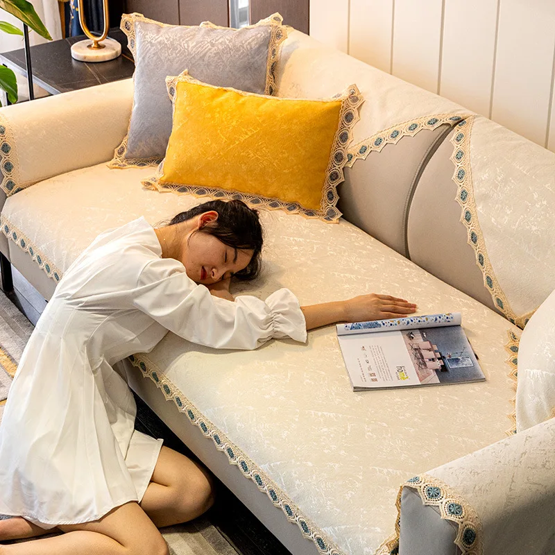 Light Luxury Sofa Cushion Cover Anti-slip Couch Seat Cover Skin-friendly Chenille Slipcovers Durable Recliner Sofa Protector
Light Luxury Sofa Cushion Cover Anti-slip Couch Seat Cover Skin-friendly Chenille Slipcovers Durable Recliner Sofa Protector