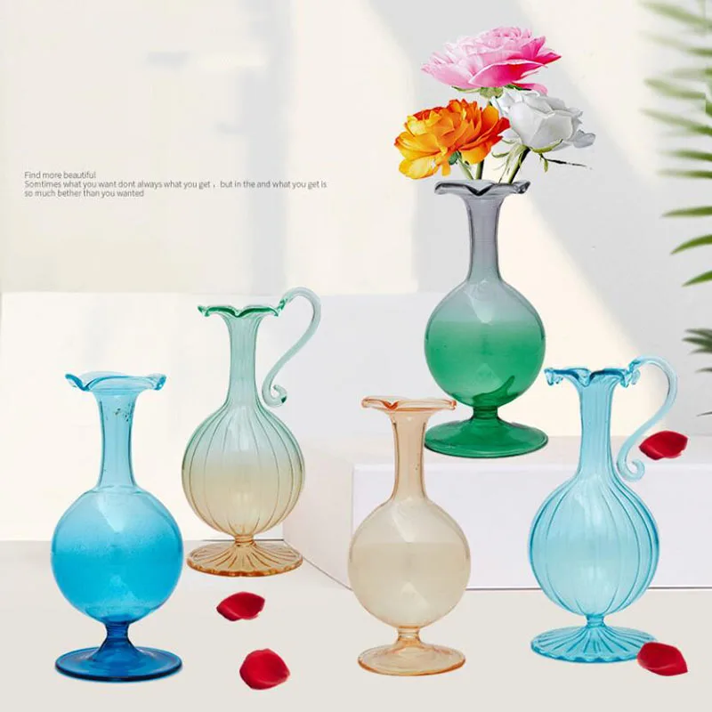 Glass Vase Home Decor Flower Vase Room Decor Home Decoration Accessories Multicolor Glass Container European Style Ornaments
Glass Vase Home Decor Flower Vase Room Decor Home Decoration Accessories Multicolor Glass Container European Style Ornaments