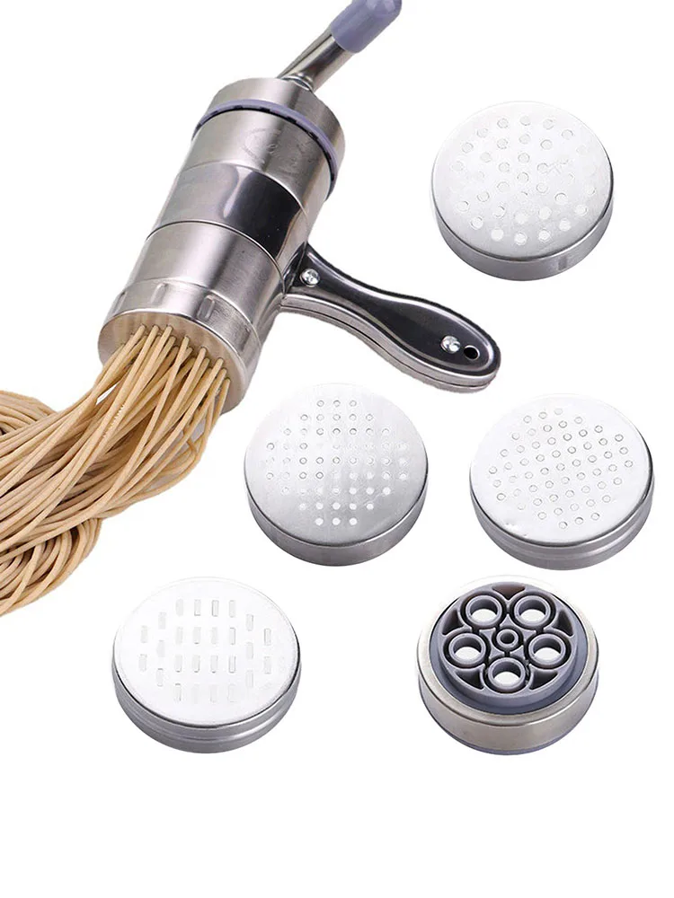 Stainless Steel Manual Noodle Maker Dough Press With 5 Mold Pasta Maker Machine Homemade Lasagne Fettuccine Spaghetti Dough Tool
Stainless Steel Manual Noodle Maker Dough Press With 5 Mold Pasta Maker Machine Homemade Lasagne Fettuccine Spaghetti Dough Tool