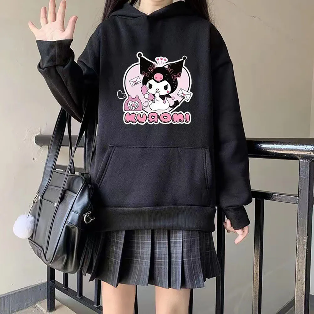 Толстовка Sanrio Kuromi с капюшоном и мультяшным принтом, свободная Осенняя толстовка, минималистичный студенческий Универсальный плюшевый стиль для пар
Толстовка Sanrio Kuromi с капюшоном и мультяшным принтом, свободная Осенняя толстовка, минималистичный студенческий Универсальный плюшевый стиль для пар