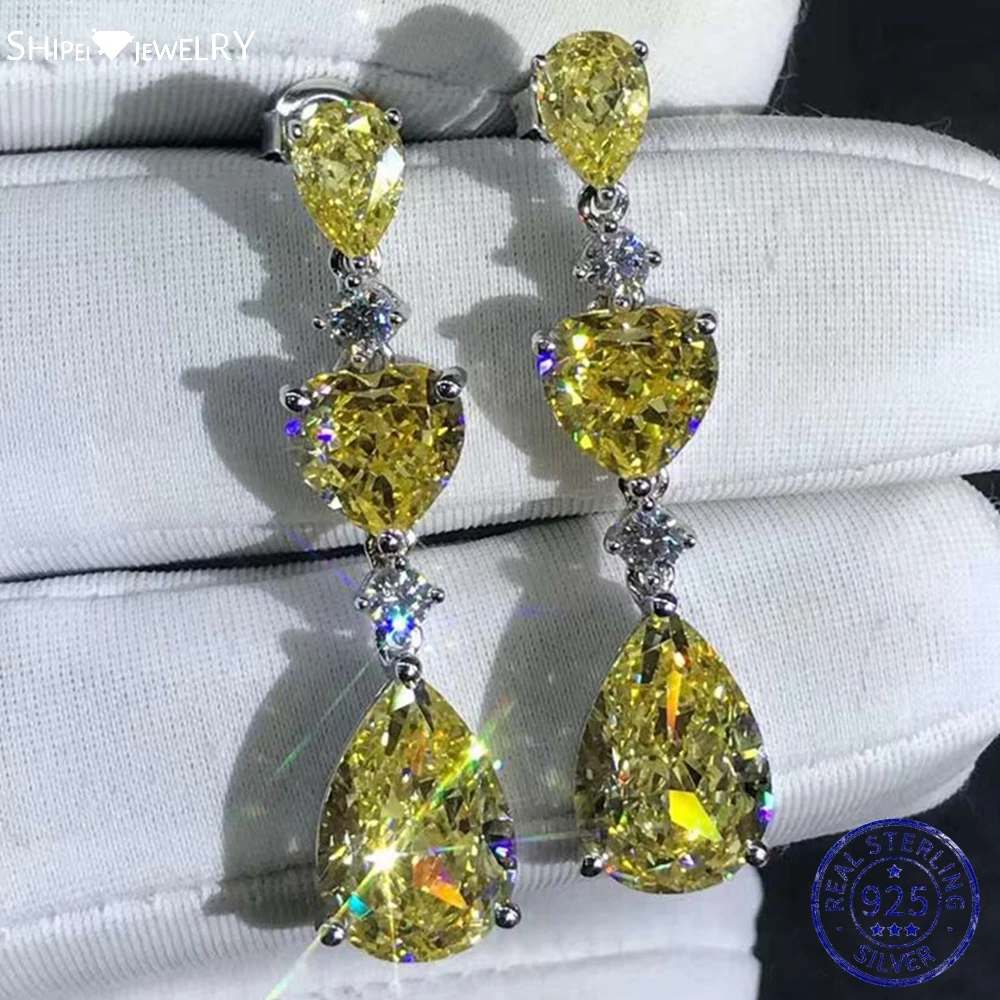 Shipei 925 Sterling Silver 6CT VVS 3EX Pear Created Moissanite Gemstone Wedding Party Fine Jewelry Dangle Earrings Wholesale
Shipei 925 Sterling Silver 6CT VVS 3EX Pear Created Moissanite Gemstone Wedding Party Fine Jewelry Dangle Earrings Wholesale