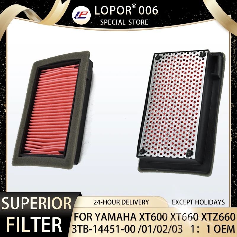 Lopor Motorcycle Equipments Air Filter For Yamaha XT600 1991-1995 XTZ660 1991-1995 HFA4608
Lopor Motorcycle Equipments Air Filter For Yamaha XT600 1991-1995 XTZ660 1991-1995 HFA4608