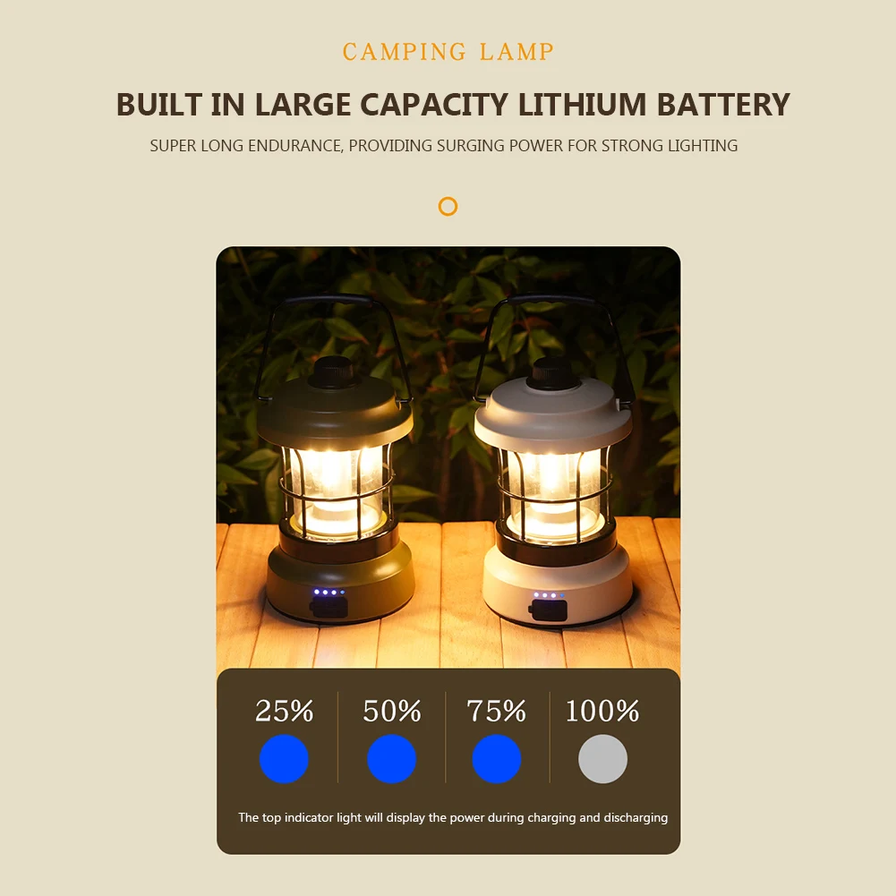 Lighting Lantern with Hook Waterproof Camping Tent Lights Type-c Charging Portable Battery Light Dimmable for Outdoor Equipment
Lighting Lantern with Hook Waterproof Camping Tent Lights Type-c Charging Portable Battery Light Dimmable for Outdoor Equipment