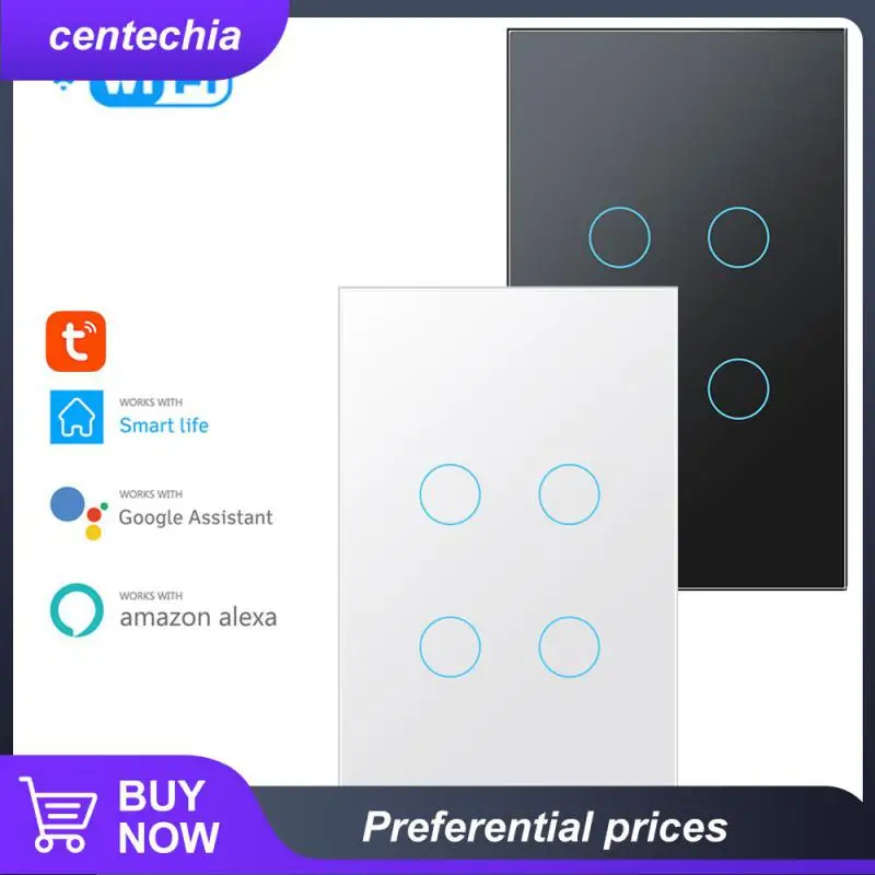 1/2/3/4gang Tuya Light Wall Button Tempered Glass Wireless Remote Control Switch Remote Control Voice Control Wall Panel
1/2/3/4gang Tuya Light Wall Button Tempered Glass Wireless Remote Control Switch Remote Control Voice Control Wall Panel