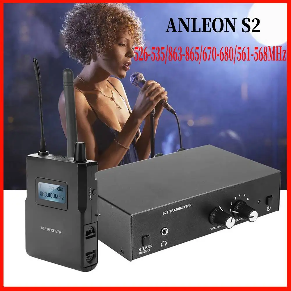 Оригинал для ANLEON S2 UHF стерео Беспроводная система мониторинга 526-535/863-865/670-680/561-568