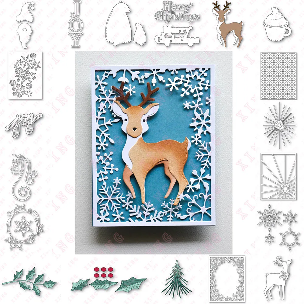 Newest Metal Cutting Dies Scrapbook Deco Embossing Diy Snowflake Loop Joy Bears Christmas Curves Holly Spiral Dot Burst Hot Foil
Newest Metal Cutting Dies Scrapbook Deco Embossing Diy Snowflake Loop Joy Bears Christmas Curves Holly Spiral Dot Burst Hot Foil