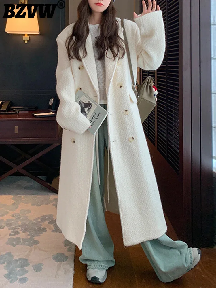 BZVW Simple Office Lady High-end White Overcoat Women's 2023 Winter Fashion New Double Breasted Mid-length Coat Female 25X3319
BZVW Simple Office Lady High-end White Overcoat Women's 2023 Winter Fashion New Double Breasted Mid-length Coat Female 25X3319