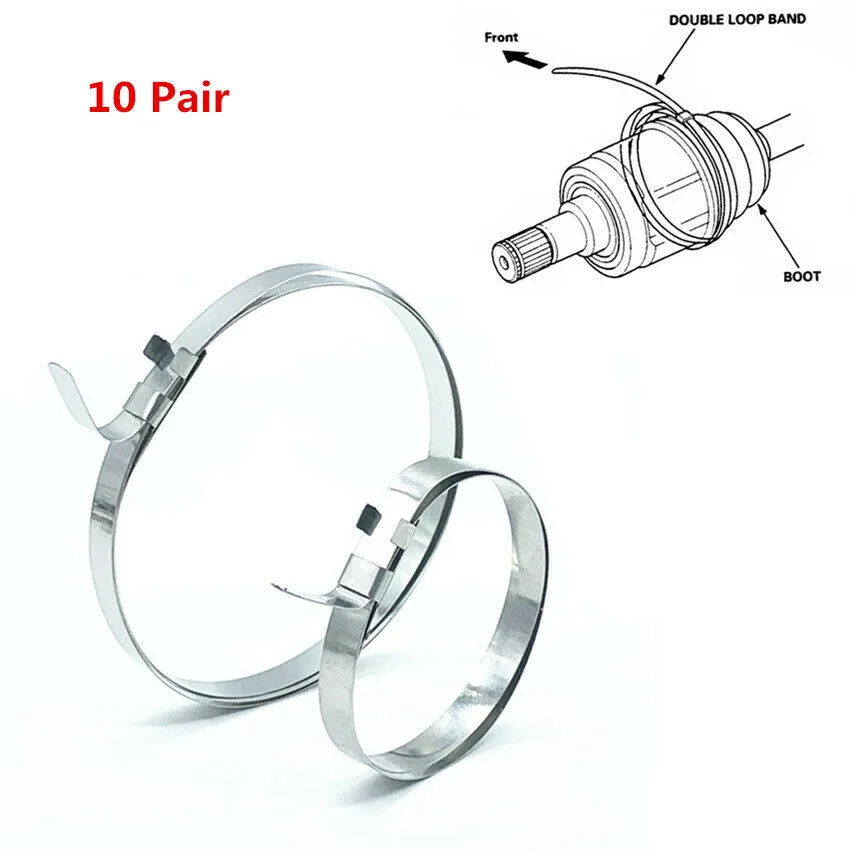 20Pcs Universal Stainless Steel Axle CV Joint Boot Crimp Adjustable Driveshaft Axle CV Joint Clip Boot Clamps 31- 41mm 70- 127mm
20Pcs Universal Stainless Steel Axle CV Joint Boot Crimp Adjustable Driveshaft Axle CV Joint Clip Boot Clamps 31- 41mm 70- 127mm