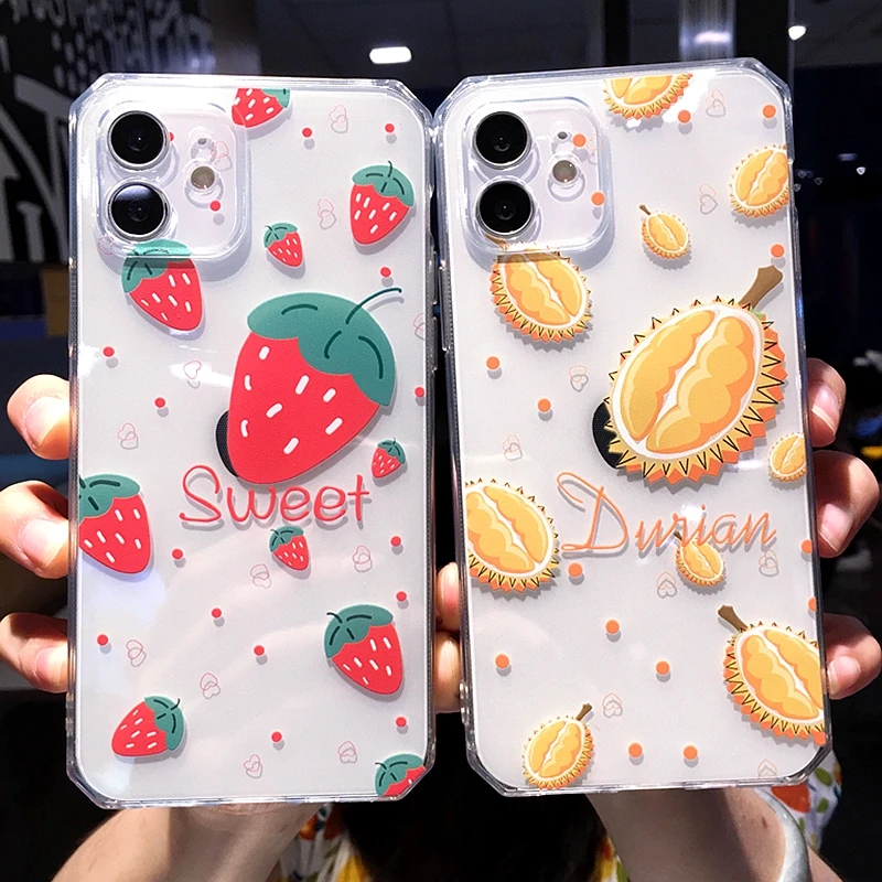 Soft Fruits Strawberry Transparent Phone Case For iPhone 11 12 13 Pro Max XS Max X XR 7 8 Plus SE 2020 Bumper Back Cover
Soft Fruits Strawberry Transparent Phone Case For iPhone 11 12 13 Pro Max XS Max X XR 7 8 Plus SE 2020 Bumper Back Cover