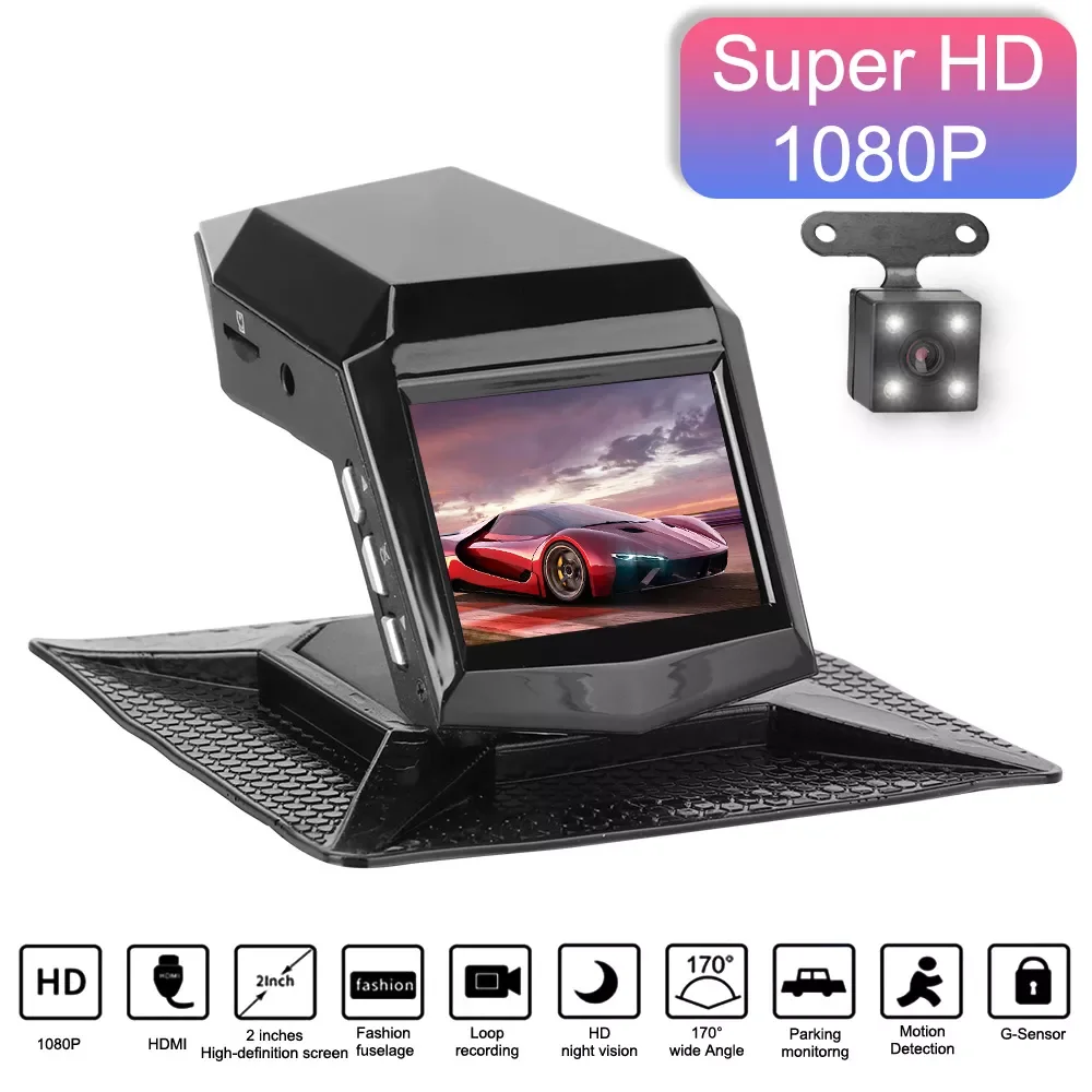Dual Lens Driving Recorder 2 Inch Car DVR Video Recorder Parking Monitor Night Vision 1080P Center Console
Dual Lens Driving Recorder 2 Inch Car DVR Video Recorder Parking Monitor Night Vision 1080P Center Console