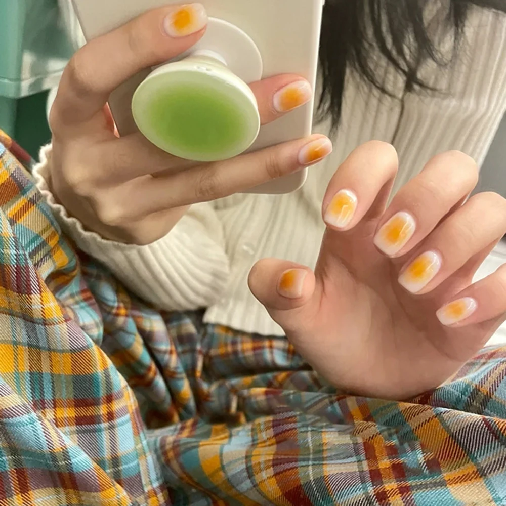 24PCS Press On Acrylic Nails Short Yellow Fake Nail Sweet Style Short Paragraph Manicure False Nails With Adhesive Strips
24PCS Press On Acrylic Nails Short Yellow Fake Nail Sweet Style Short Paragraph Manicure False Nails With Adhesive Strips