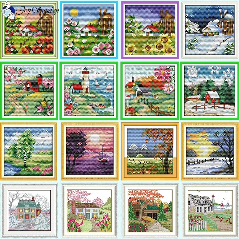 Набор для вышивания JoySunday, Набор для вышивки крестиком с маленькими пейзажами, 14 карат, 11 карат, 16 карат, белая ткань, набор для рукоделия, вышивки «сделай сам»
Набор для вышивания JoySunday, Набор для вышивки крестиком с маленькими пейзажами, 14 карат, 11 карат, 16 карат, белая ткань, набор для рукоделия, вышивки «сделай сам»