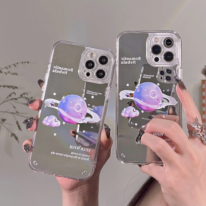 Korean Cute Art Purple Star Planet Mirror Phone Case For iPhone 13 12 11 Pro Xs Max Xr X Shockproof Soft Cover Coque
Korean Cute Art Purple Star Planet Mirror Phone Case For iPhone 13 12 11 Pro Xs Max Xr X Shockproof Soft Cover Coque