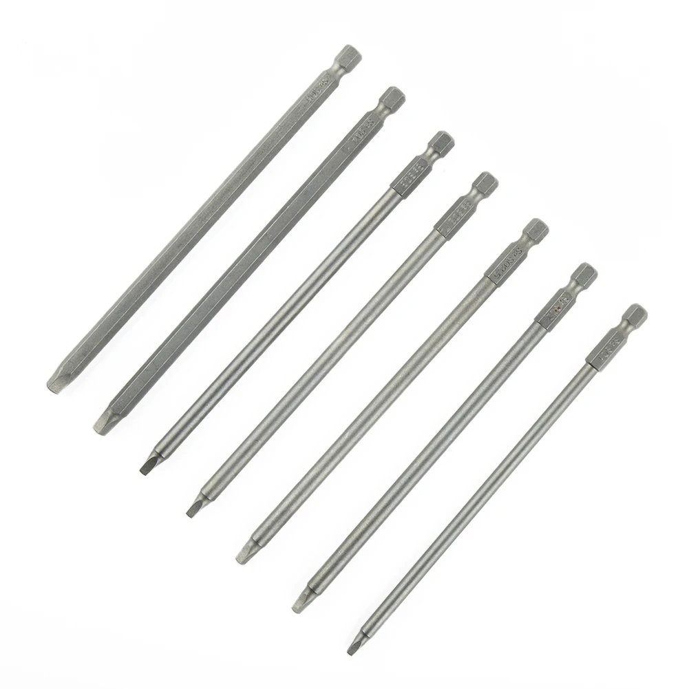 7pcs 150mm Square Head Screwdriver Bits Set 1/4Inch Hex Alloy Steel Magnetic Screw Driver Bits For Electric Screwdrivers SQ1-SQ5
7pcs 150mm Square Head Screwdriver Bits Set 1/4Inch Hex Alloy Steel Magnetic Screw Driver Bits For Electric Screwdrivers SQ1-SQ5