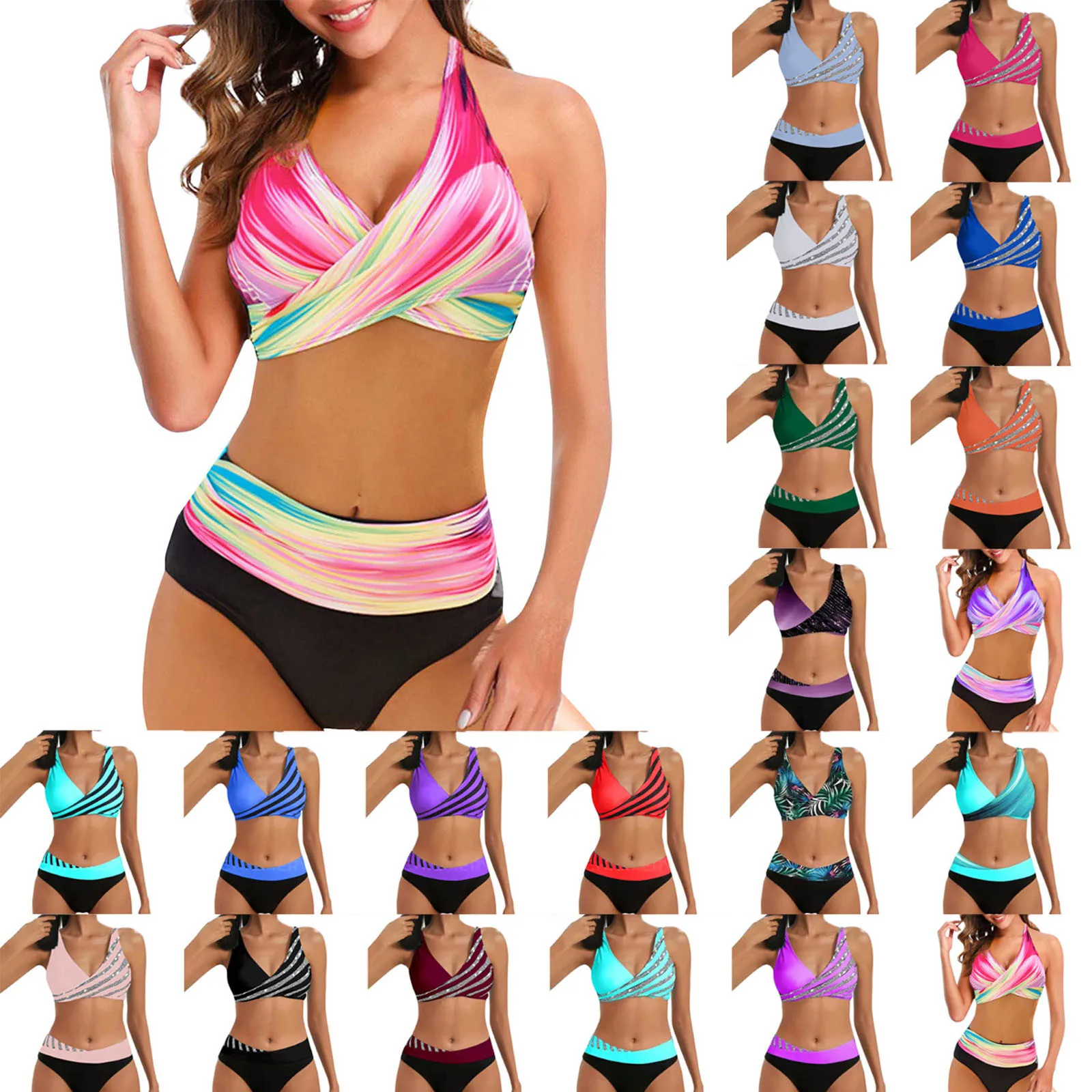 Women's Split Print Bikini Sexy Swimming Costume With Bra Pads And No Steel Bra Swimsuit Swimwear 2023 Women Bikini Beach
Women's Split Print Bikini Sexy Swimming Costume With Bra Pads And No Steel Bra Swimsuit Swimwear 2023 Women Bikini Beach