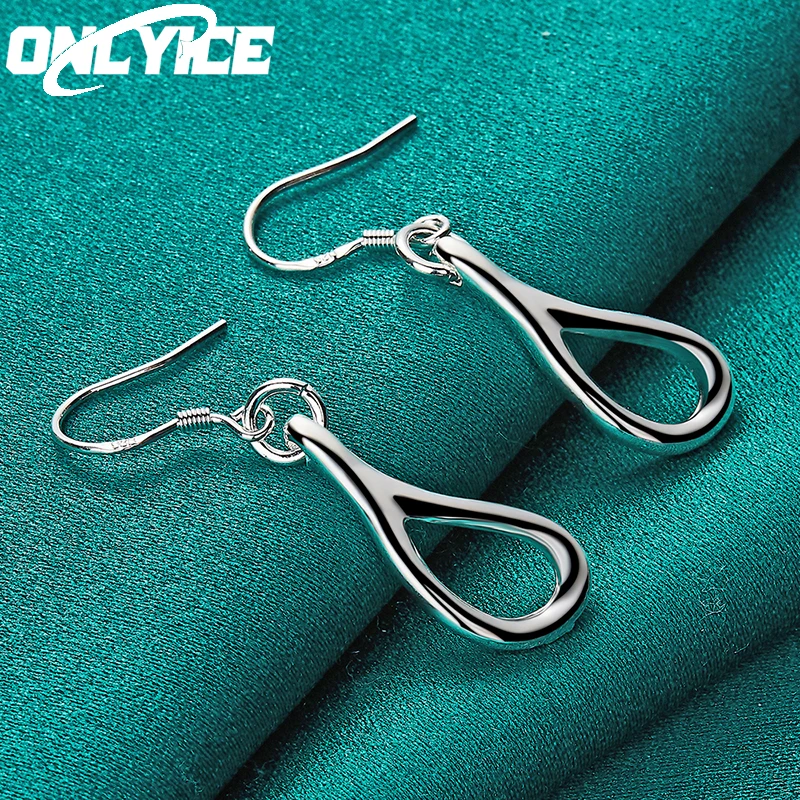 925 Sterling Silver Hollow Spoon / Water Droplets Drop Earring For Woman Wedding Party Fashion Simple Accessories Charm Jewelry
925 Sterling Silver Hollow Spoon / Water Droplets Drop Earring For Woman Wedding Party Fashion Simple Accessories Charm Jewelry