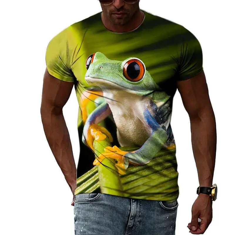 New Popular Summer Fashion Frog Men's and Women's T-shirts Fun Casual Print Tees Hip Hop Personality Round Neck Short Sleeve Top
New Popular Summer Fashion Frog Men's and Women's T-shirts Fun Casual Print Tees Hip Hop Personality Round Neck Short Sleeve Top