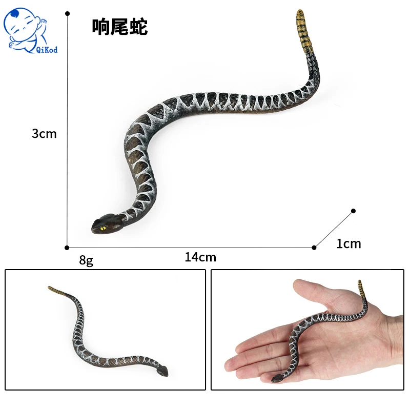 

Simulation Solid Static Amphibian Reptile Rattlesnake Python Model Children's Tricky Toy Sand Table Ornaments Figures Halloween