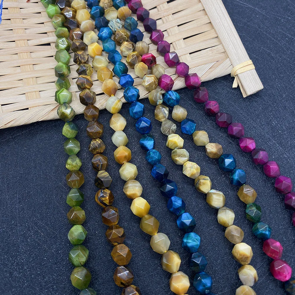 46 Pieces Tiger's Eye Loose Beads Colorful Multi-faceted Stone Beads Designer for DIY Bracelet Make Charm Necklace Jewelry 8mm
46 Pieces Tiger's Eye Loose Beads Colorful Multi-faceted Stone Beads Designer for DIY Bracelet Make Charm Necklace Jewelry 8mm