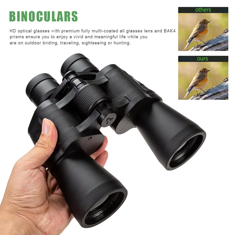 20x50 Professional Binoculars Low Light Night Vision Powerful Binoculars Outdoor Hunting Camping Bird Watching Telescope Device
20x50 Professional Binoculars Low Light Night Vision Powerful Binoculars Outdoor Hunting Camping Bird Watching Telescope Device