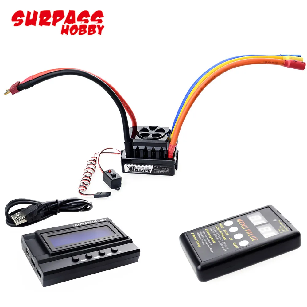 Surpass Rocket 45A/60A/80A/120A/150A Brushless Senseless Speed Controller ESC With Program Card For 1/8 1/10 1/12 1/20 RC Car
Surpass Rocket 45A/60A/80A/120A/150A Brushless Senseless Speed Controller ESC With Program Card For 1/8 1/10 1/12 1/20 RC Car
