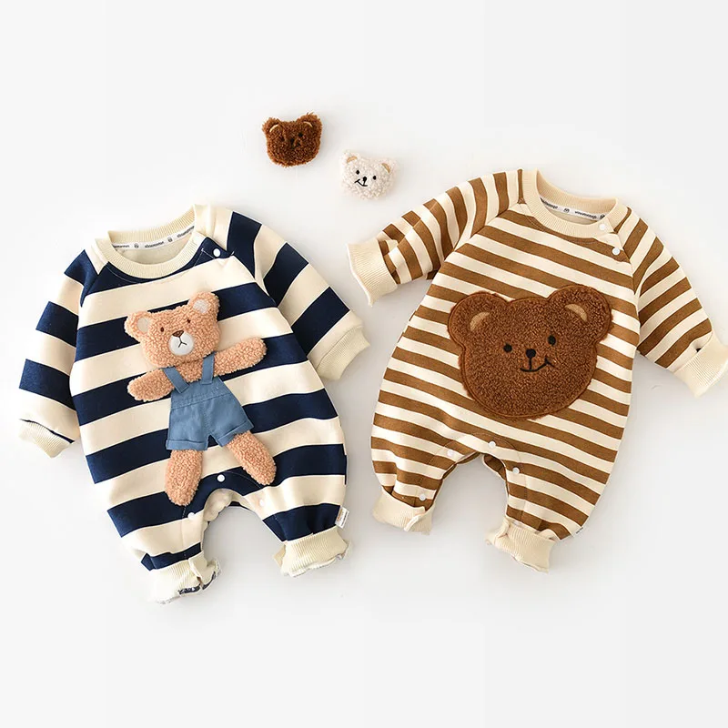 Keescewow Winter Baby Rompers Thicken Lining Boys Clothes Striped Girls Jumpsuits Bear Outfit
Keescewow Winter Baby Rompers Thicken Lining Boys Clothes Striped Girls Jumpsuits Bear Outfit