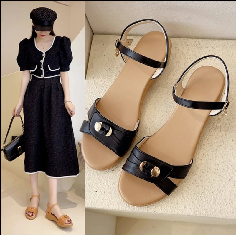 2022 NEW Summer Elegant Medium Heel Women's Shoes Soft Sole Comfortable Wedge Sandals Peep Toe Non-slip Platform Shoes Women
2022 NEW Summer Elegant Medium Heel Women's Shoes Soft Sole Comfortable Wedge Sandals Peep Toe Non-slip Platform Shoes Women