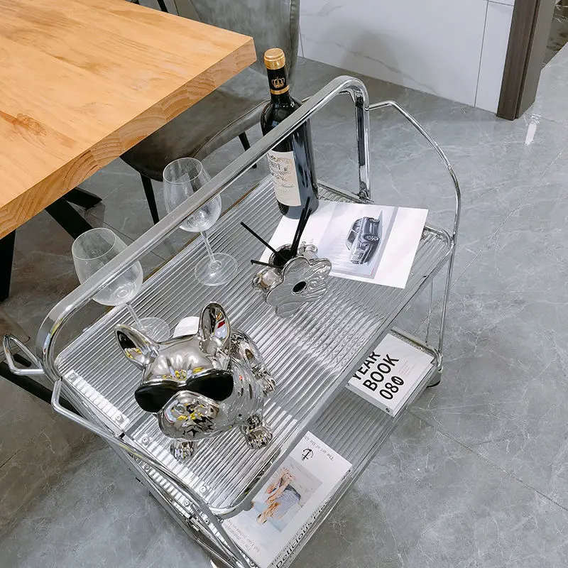 Side Tables With Wheels Fold Light Luxury Glass Shelving Movable Living Room Sofa Creative Restaurant Hotel Villa Folding Table
Side Tables With Wheels Fold Light Luxury Glass Shelving Movable Living Room Sofa Creative Restaurant Hotel Villa Folding Table