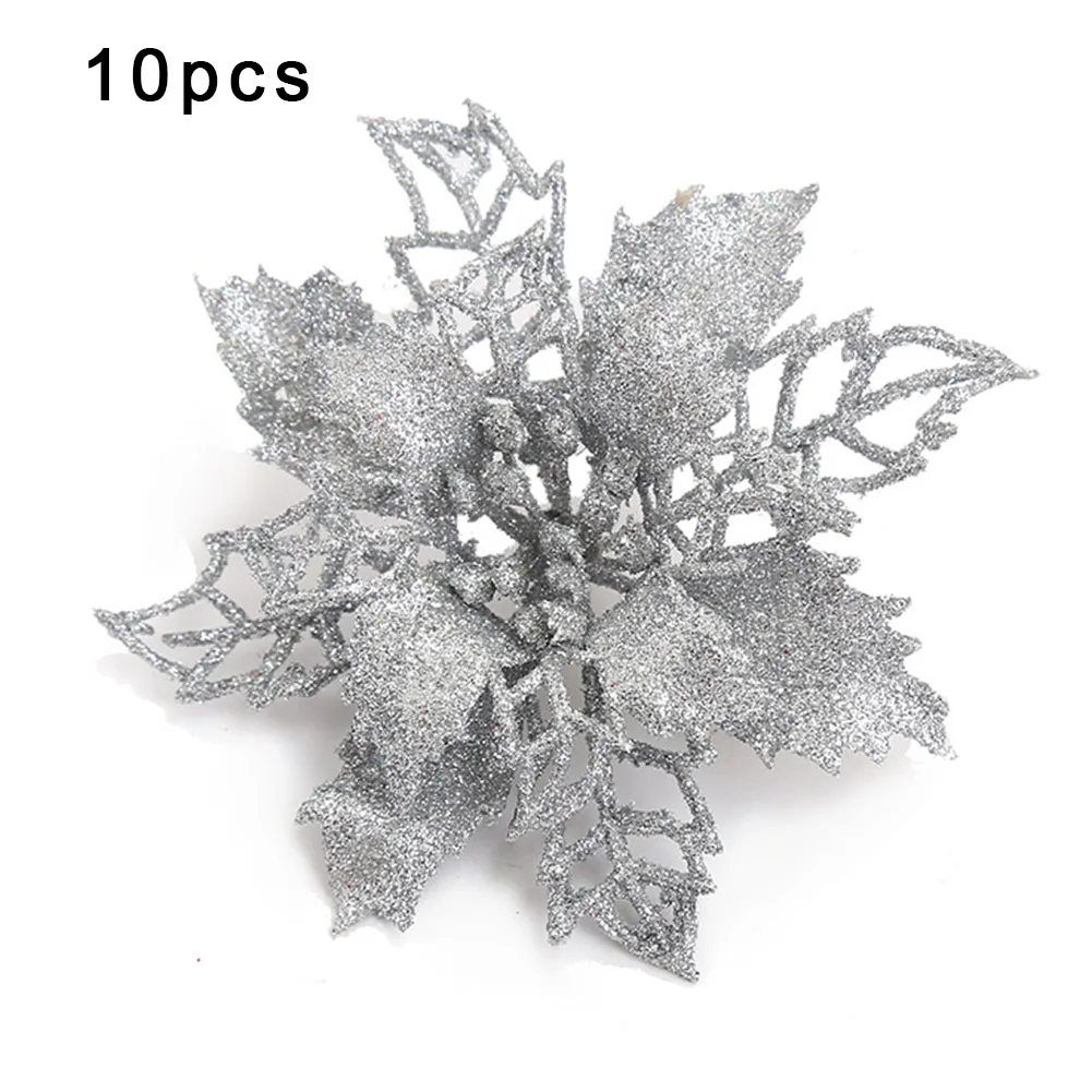 10pcs Christmas Flowers Tree Decoration 12mm Glitter Artifical Christmas Flowers Xmas Ornaments New Year Decor
10pcs Christmas Flowers Tree Decoration 12mm Glitter Artifical Christmas Flowers Xmas Ornaments New Year Decor