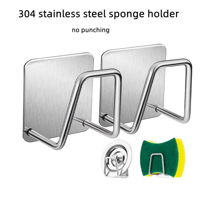 Kitchen 304 Stainless Steel Sponges Holder Drain Drying Self Adhesive Sponges Drain Drying Wall Hooks Kitchen Sink Accessories
Kitchen 304 Stainless Steel Sponges Holder Drain Drying Self Adhesive Sponges Drain Drying Wall Hooks Kitchen Sink Accessories