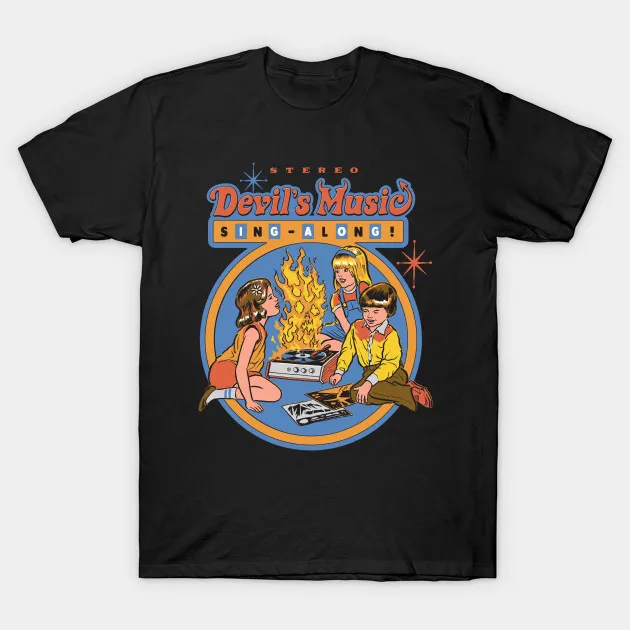 Stereo Devil's Music Sing-Along. Funny Retro Illustration T Shirt. New 100% Cotton Short Sleeve O-Neck T-shirt Casual Mens Top
Stereo Devil's Music Sing-Along. Funny Retro Illustration T Shirt. New 100% Cotton Short Sleeve O-Neck T-shirt Casual Mens Top