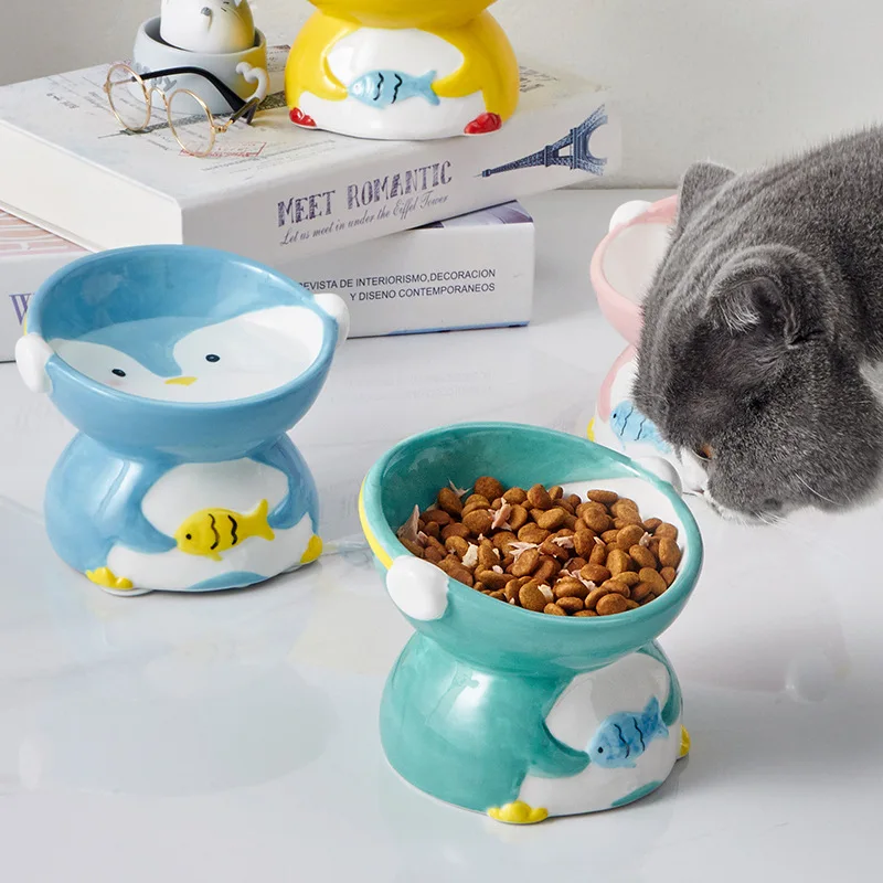 Cute Cat Ceramic Bowl Penguin Shape Small Dogs Food Water Feeders Pet Drink Eating Accessories Puppy Inclined Feeding Bowl
Cute Cat Ceramic Bowl Penguin Shape Small Dogs Food Water Feeders Pet Drink Eating Accessories Puppy Inclined Feeding Bowl