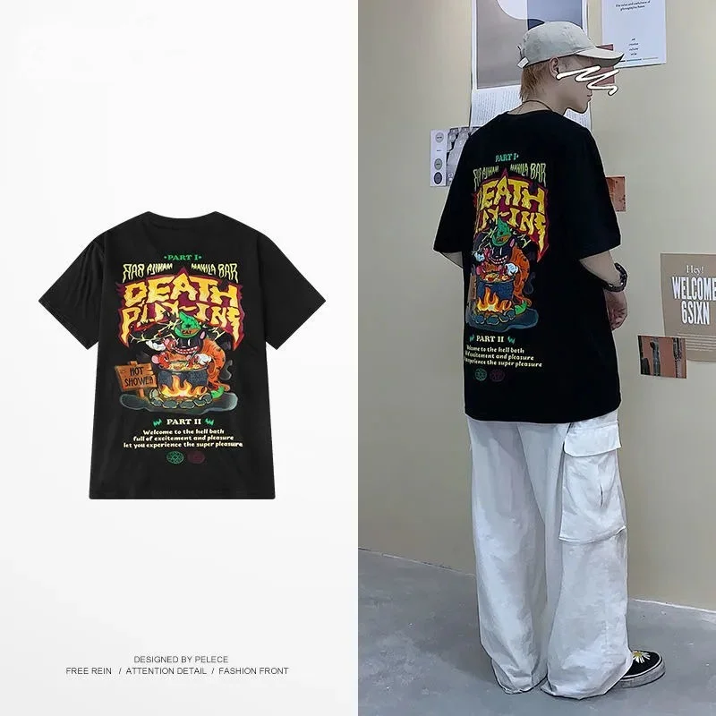 Graffiti Printing% Cotton Short Sleeve 2022 New Couple Half Sleeve T-shirt Men and Women Same Style Loose Insbf Trendy
Graffiti Printing% Cotton Short Sleeve 2022 New Couple Half Sleeve T-shirt Men and Women Same Style Loose Insbf Trendy