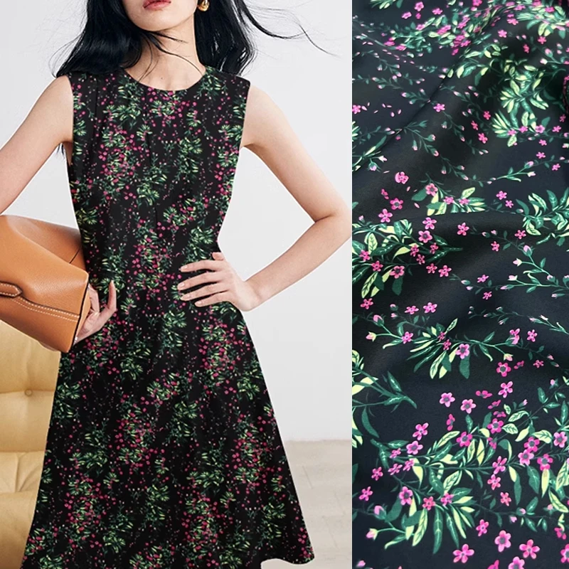 Розовая шелковая атласная ткань с цветочным принтом для летнего платья, одежда чонсам, ширина 140 см, 19 мм, 93% шелк и 7% спандекс, D1269
Розовая шелковая атласная ткань с цветочным принтом для летнего платья, одежда чонсам, ширина 140 см, 19 мм, 93% шелк и 7% спандекс, D1269