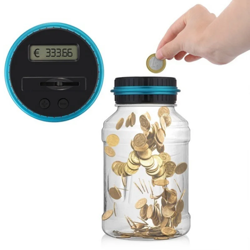 Piggy Bank Counter Coin Electronic LCD Counting Coin Money Saving Box Jar Coins Storage Box Money Deposit for Euro Dollar GBP
Piggy Bank Counter Coin Electronic LCD Counting Coin Money Saving Box Jar Coins Storage Box Money Deposit for Euro Dollar GBP