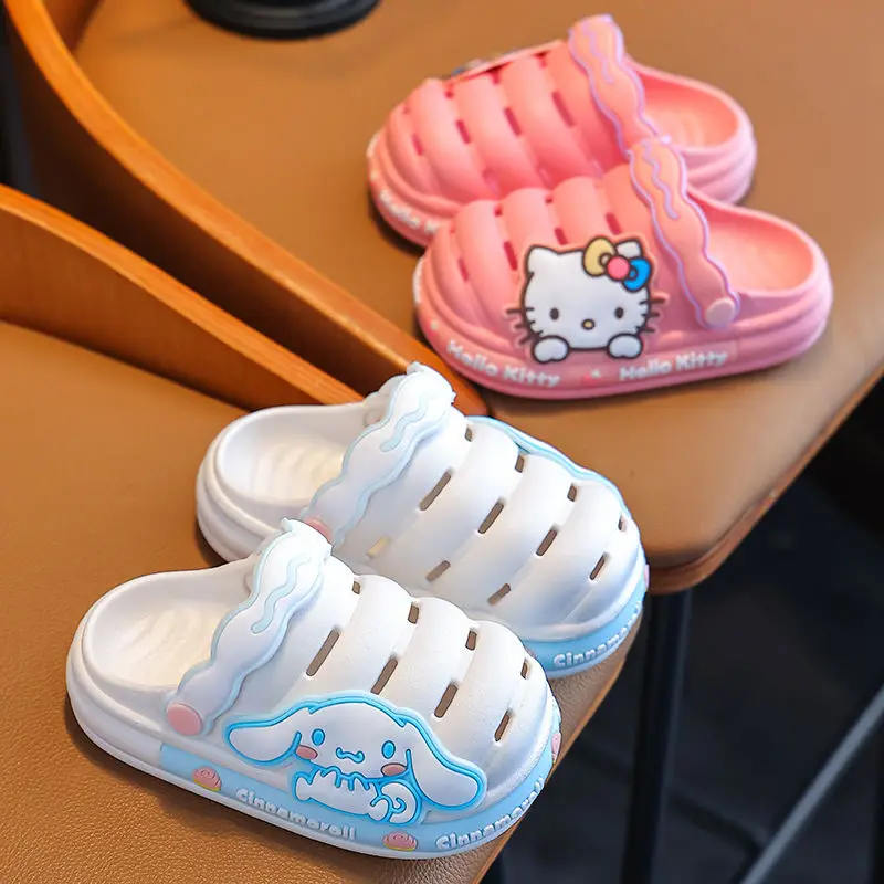Сандалии Sanrio детские для пляжа, милые Мультяшные шлепанцы Hello Kitty My Melody Cinnamoroll, летние Нескользящие дышащие тапки, подарок
Сандалии Sanrio детские для пляжа, милые Мультяшные шлепанцы Hello Kitty My Melody Cinnamoroll, летние Нескользящие дышащие тапки, подарок