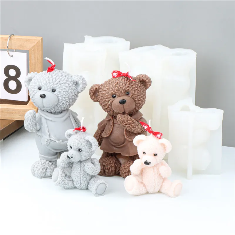 Multiple Styles Cute Bear Silicone Candle Mold Large Teddy Bear 3D Christmas Animal Gypsum Resin Ice Cake Mold Home Decor Gifts
Multiple Styles Cute Bear Silicone Candle Mold Large Teddy Bear 3D Christmas Animal Gypsum Resin Ice Cake Mold Home Decor Gifts