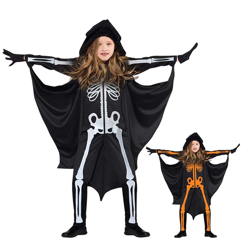 Halloween Kids One Piece Children Girls Bat Cape Skeleton Print Witch Bodysuit Outdoor Baby Onesie Ghost Party Cosplay Costume 
Halloween Kids One Piece Children Girls Bat Cape Skeleton Print Witch Bodysuit Outdoor Baby Onesie Ghost Party Cosplay Costume
