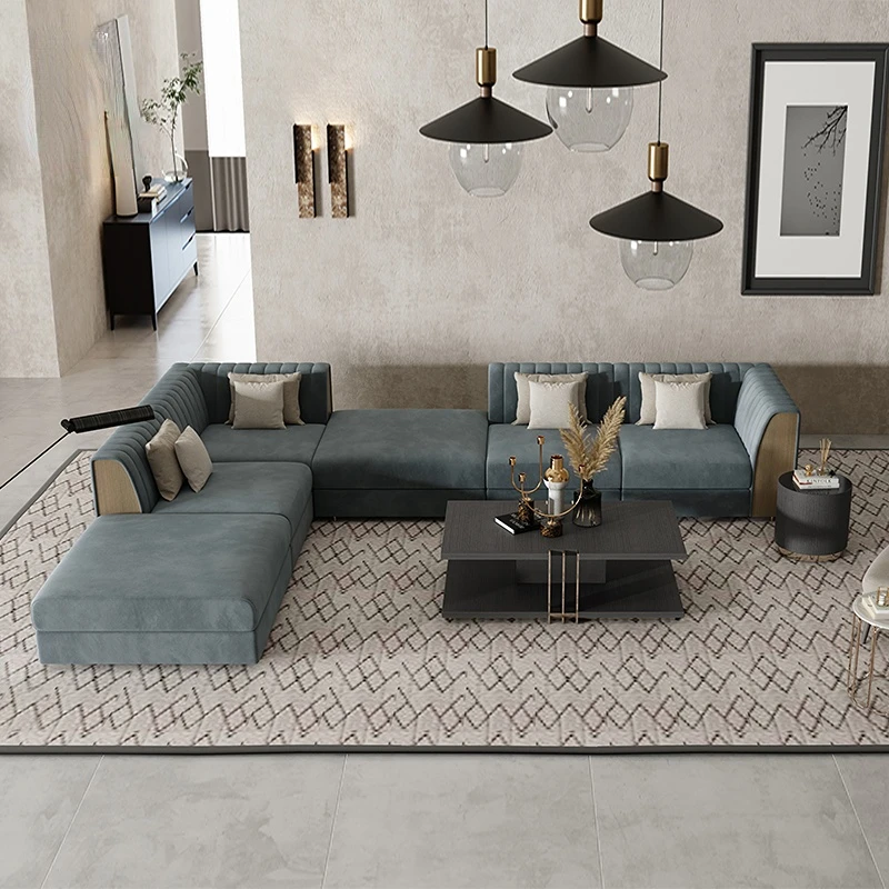 American light luxury solid wood sofa living room science and Technology cloth large family corner sofa modern furniture
American light luxury solid wood sofa living room science and Technology cloth large family corner sofa modern furniture