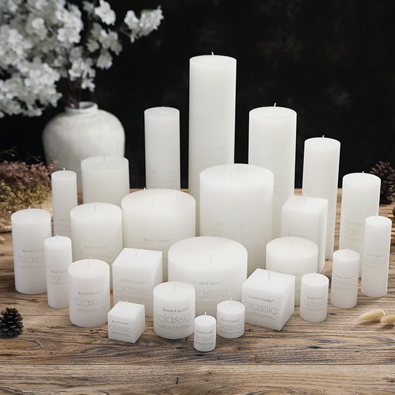 

Birthday Candle Candles Home Decoration Cylindrical Candle Birthday Candle Wax Romantic Wedding White Candle
