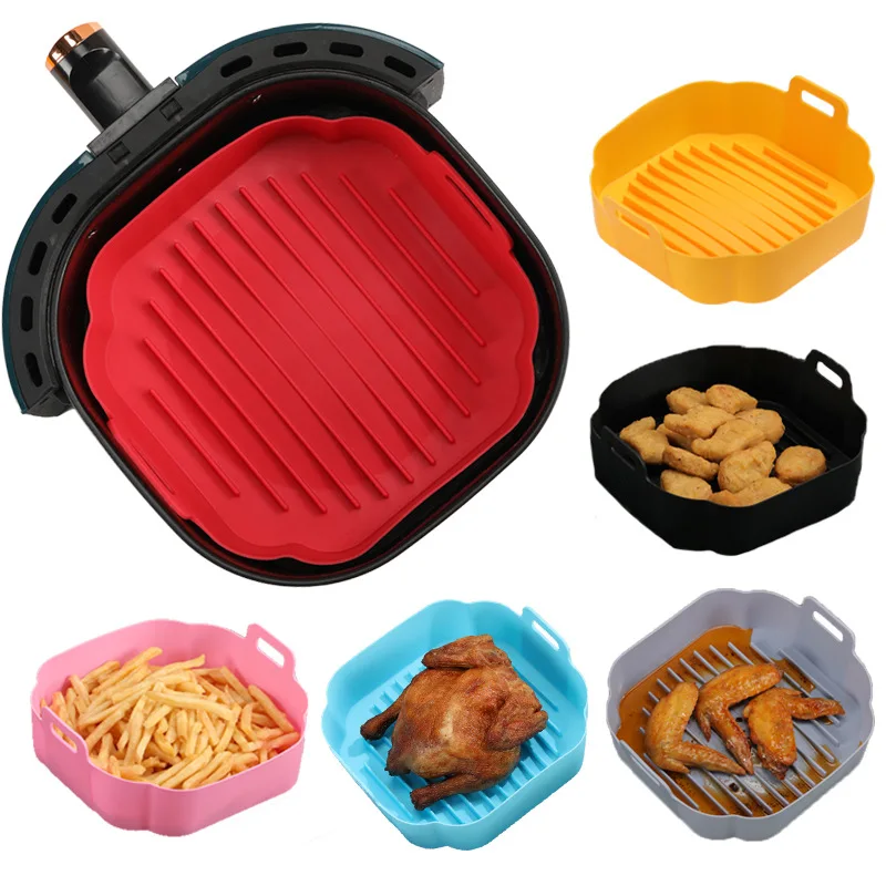 Square 8-inch Air Fryer Silicone Baking Pan Basket Mat AirFryer Silicone Pot Round Replacemen Grill Pan Accessories
Square 8-inch Air Fryer Silicone Baking Pan Basket Mat AirFryer Silicone Pot Round Replacemen Grill Pan Accessories